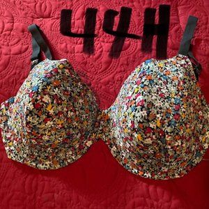 Cacique underwire navy & floral bra 44H